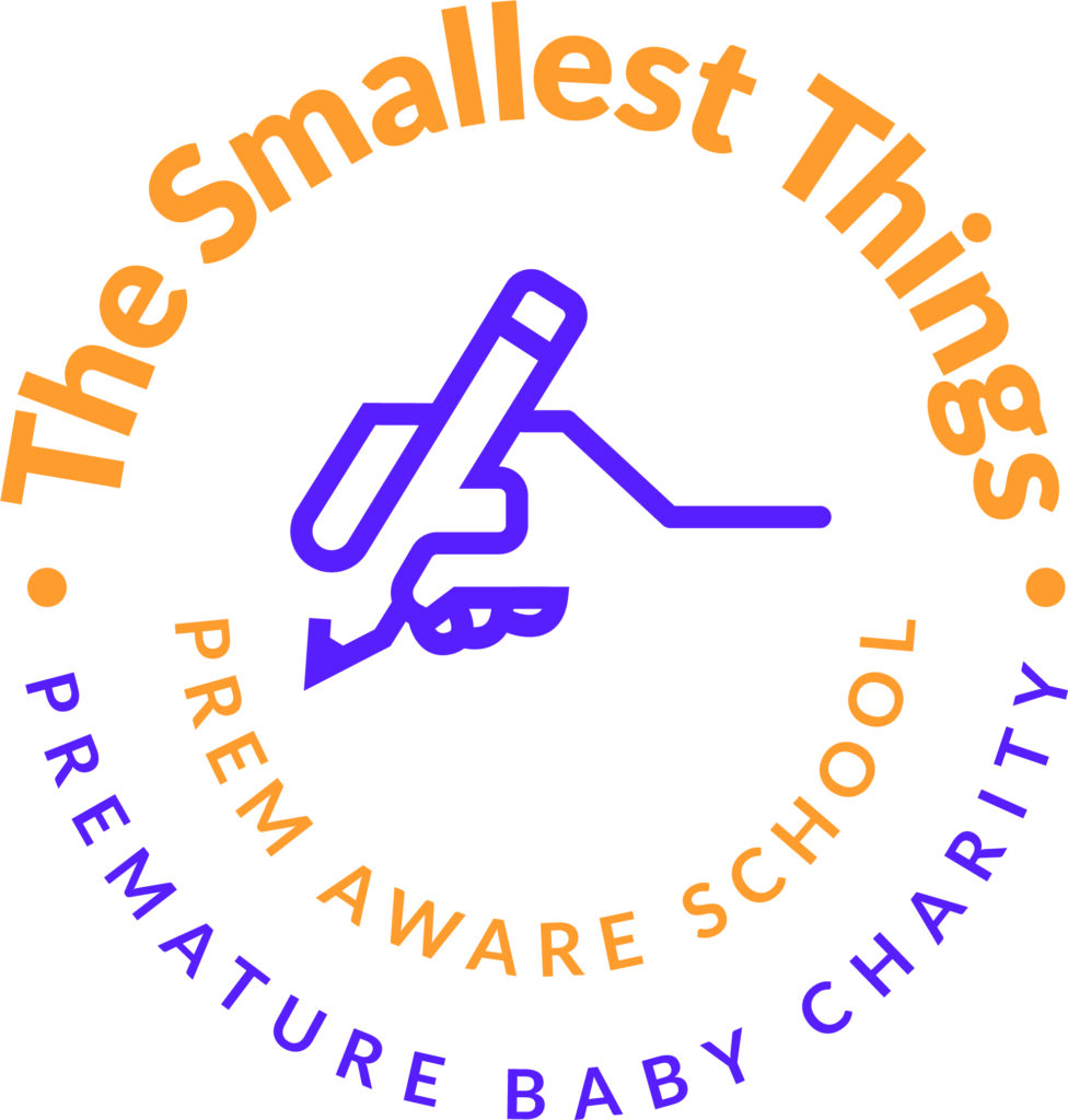 Logo for the Prem Aware School Award by The Smallest Things premature baby charity